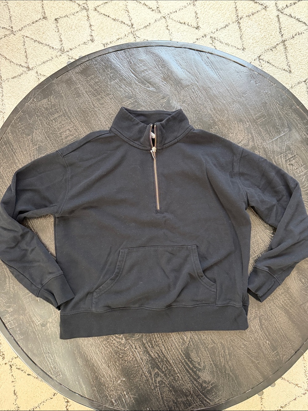 Old Navy Black Women's Half-Zip Pullover Hoodie